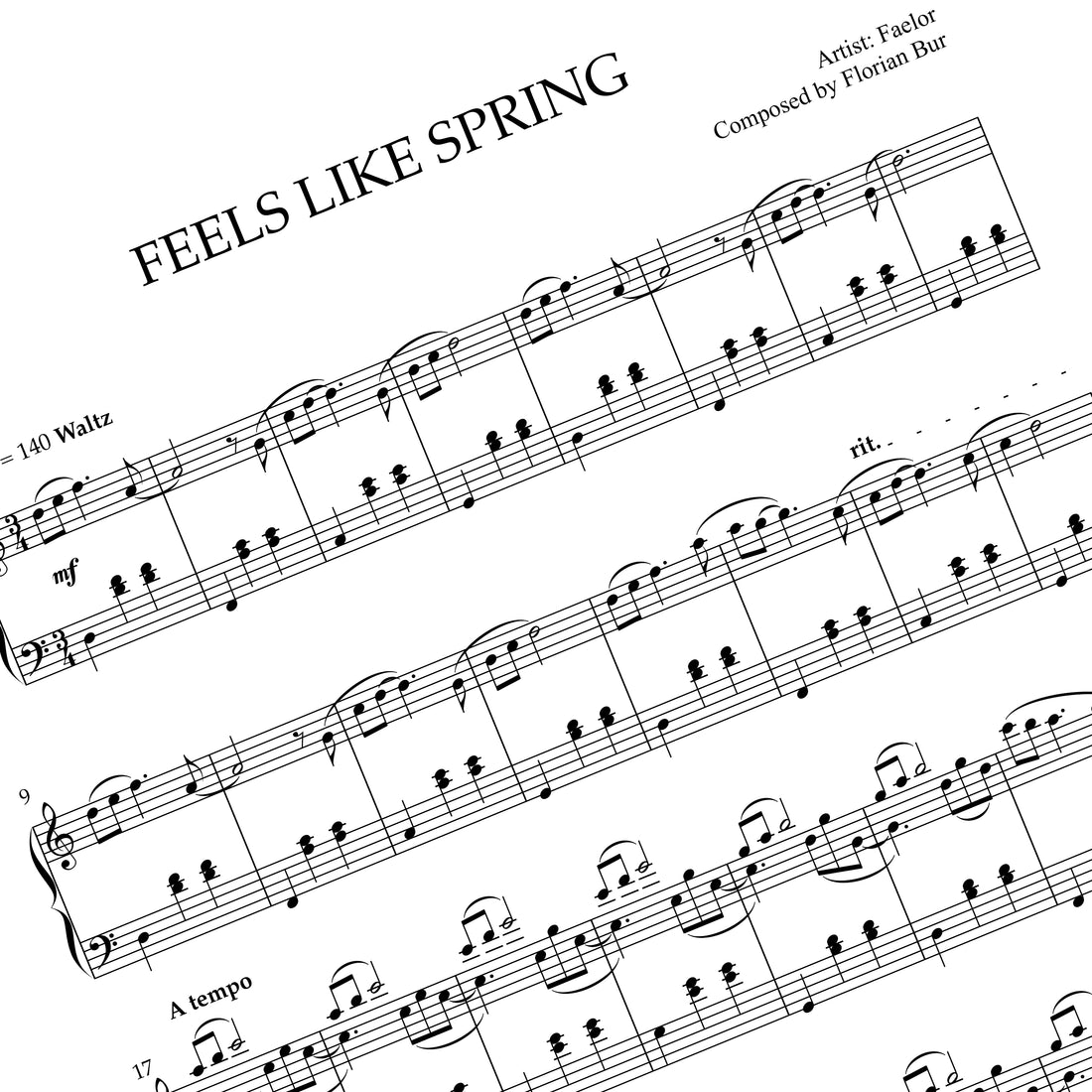 Feels Like Spring - Piano Sheet Music