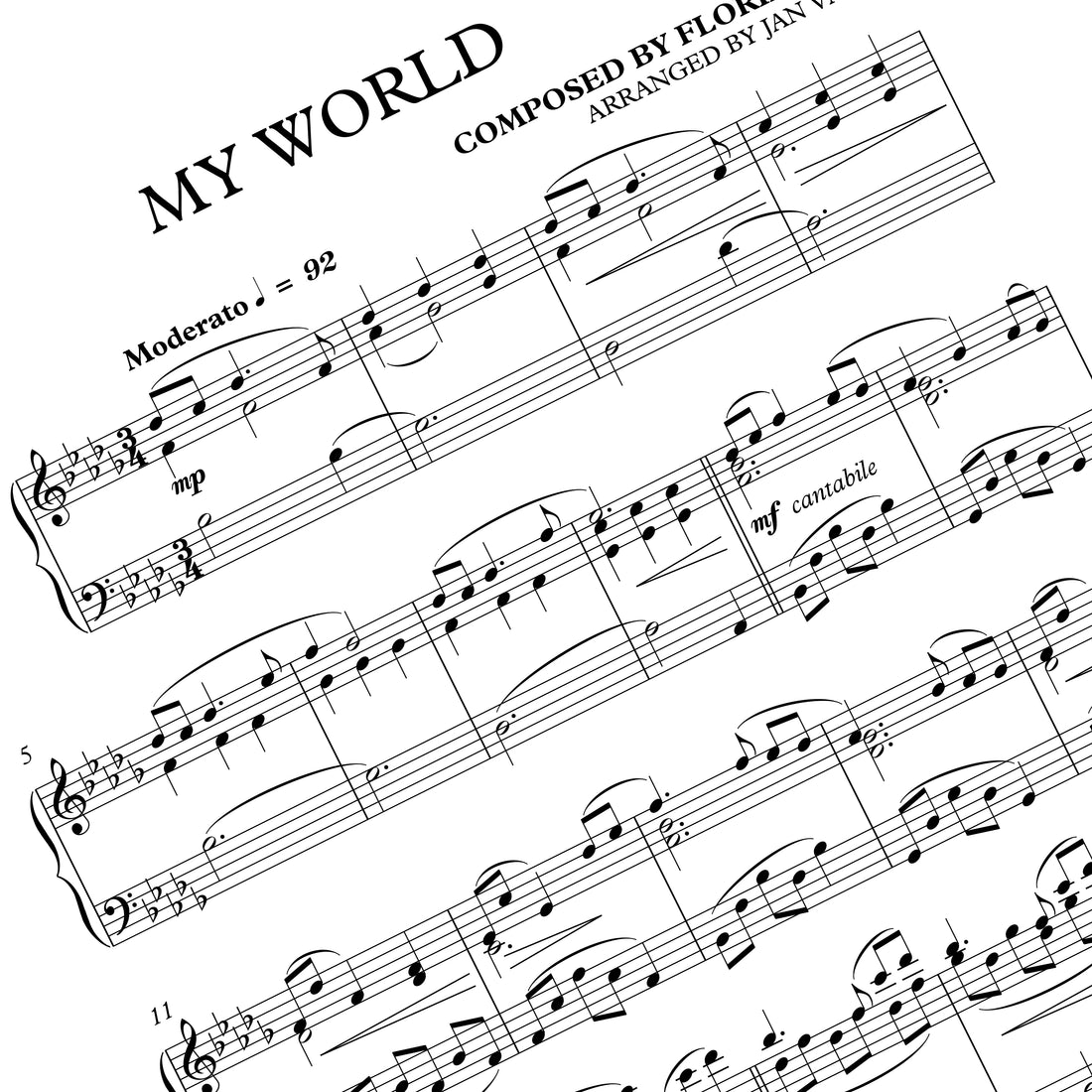 My World – Piano Sheet Music